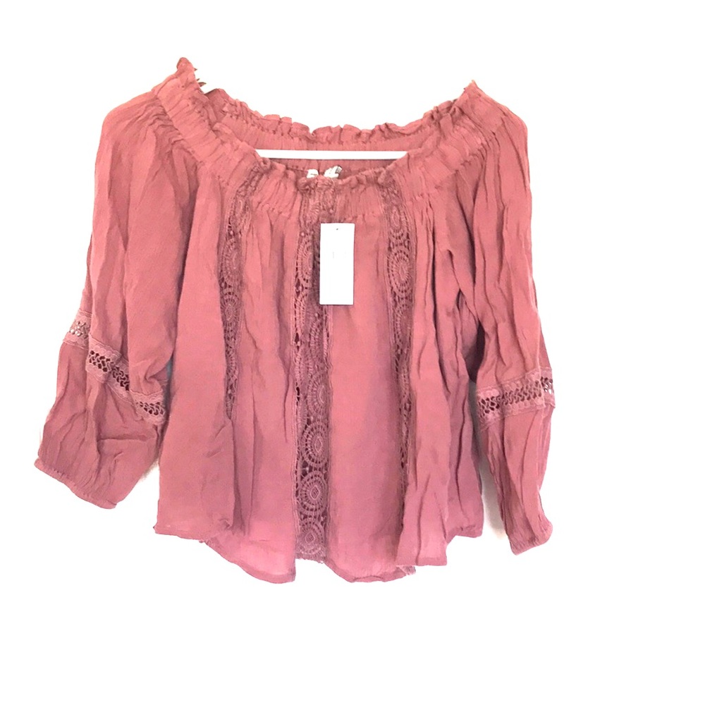 Girls off the shoulder crop shirt